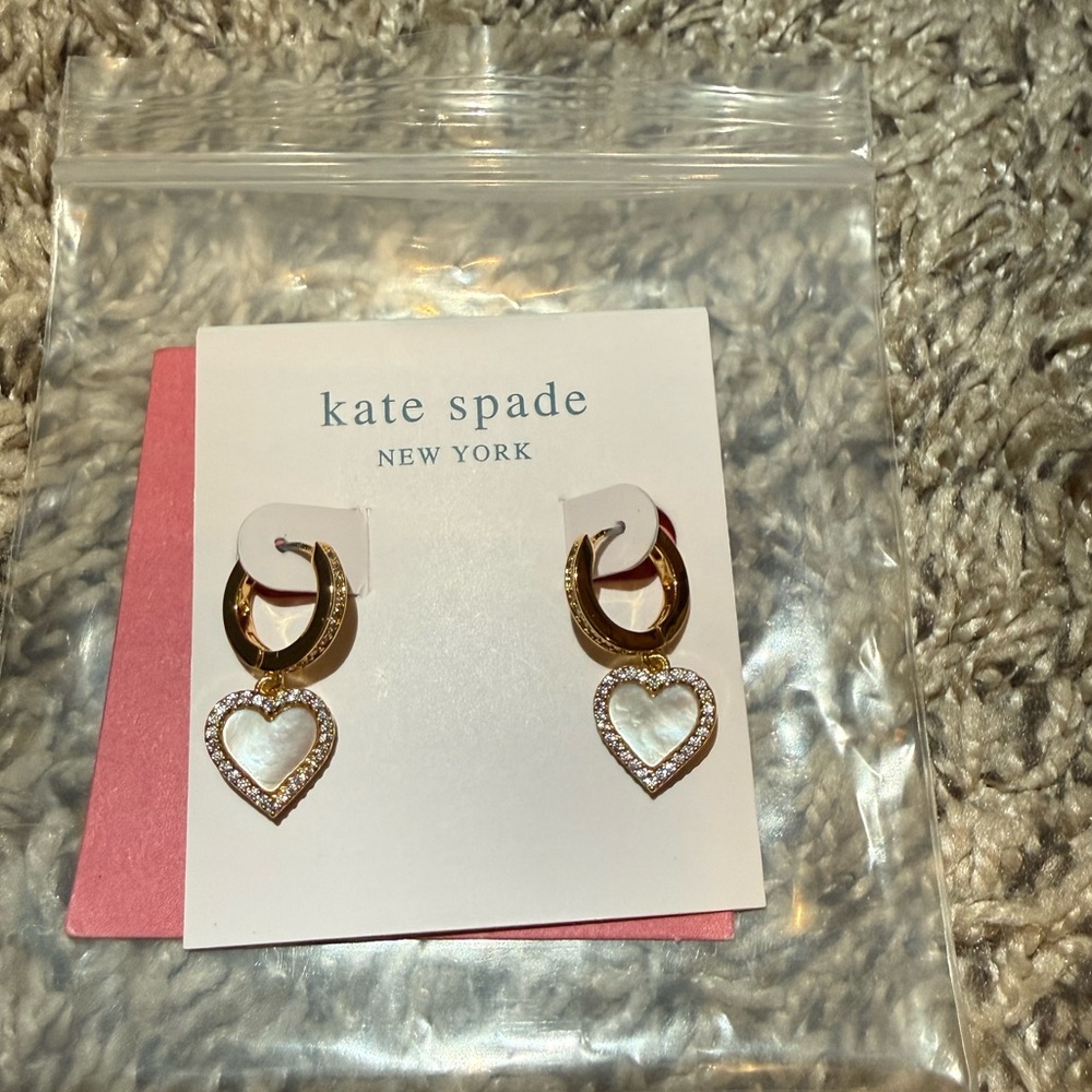 Kate Spade Gold Heart Studs